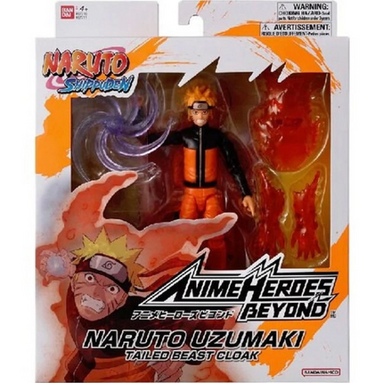 Bandai Naruto Anime Heroes Naruto Uzumaki Figure and Accessory Set 16 cm