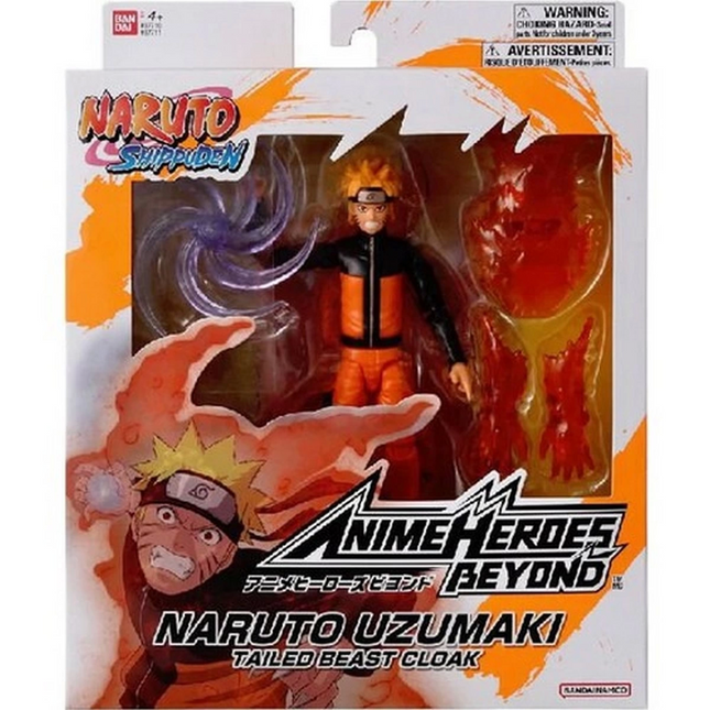 Bandai Naruto Anime Heroes Naruto Uzumaki Figure and Accessory Set 16 cm