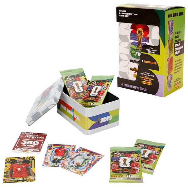 FIFA World Cup 2026 Adrenalyn XL Trading Card Metal Kutu