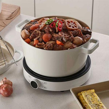 Fika Cam Kapaklı Alüminyum Döküm Derin Tencere 26 Cm