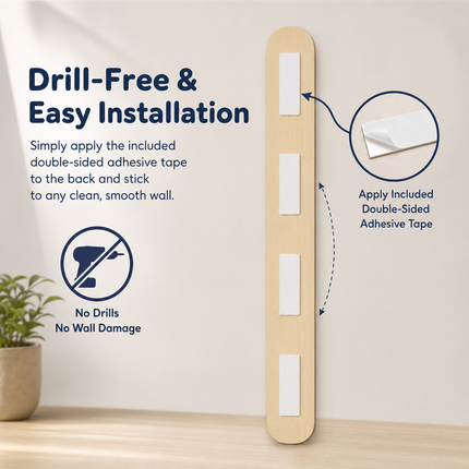 Personalized Space Adventure Growth Chart for Kids – Wooden Height Measuring Ruler