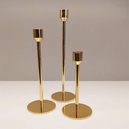 Hera 3'Lü Mumluk Parlak Gold
