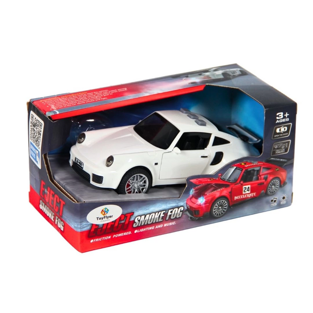 Işıklı Sesli Duman Çıkaran Sürtmeli Spor Araba BSP-1B