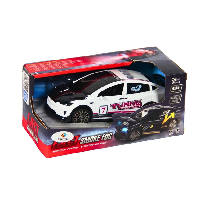 Işıklı Sesli Duman Çıkaran Sürtmeli Spor Araba TSP-1A