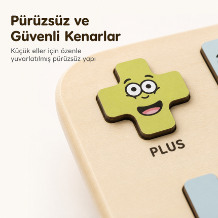 Kişiye Özel İsimli Ahşap Şekiller Puzzle – Eğitici Geometrik Şekil Yapbozu