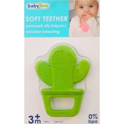Babyjem Yumuşak Kaktüs Dişlik Diş Kaşıyıcı Açık Yeşil