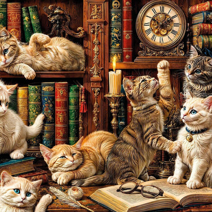 20090 PUZZLE 500 CATS İN THE LİBRARY