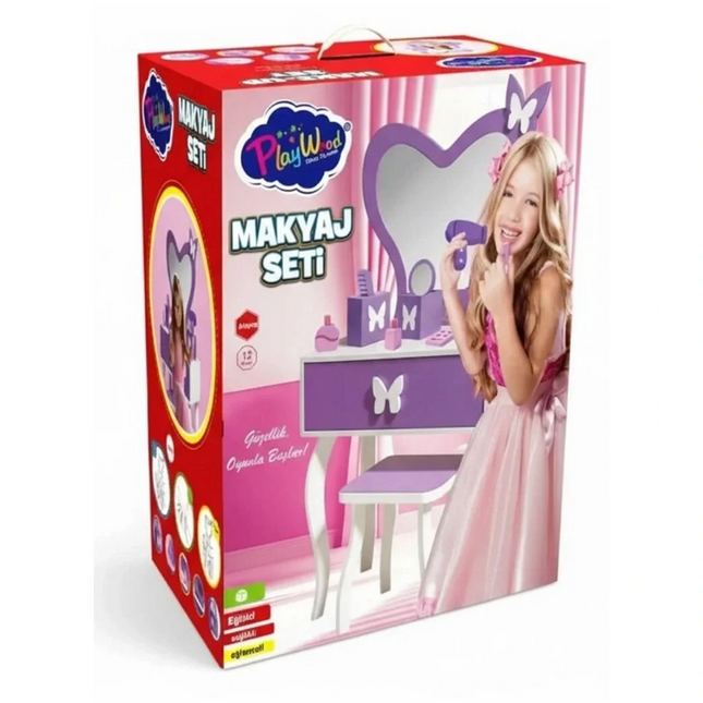 Kutuda Ahşap Makyaj Seti