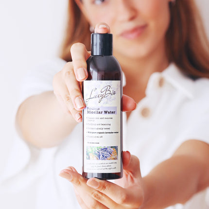 Luxy Bio Lavender Micellar Water Cleanses Skin Purifying Balancing All Skin Types 8.45 fl.oz / 250ml