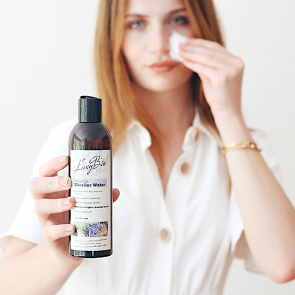 Luxy Bio Lavender Micellar Water Cleanses Skin Purifying Balancing All Skin Types 8.45 fl.oz / 250ml