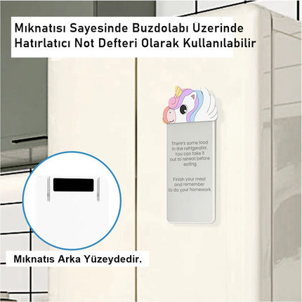 LC Silikon Figürlü Manyetik Mini Yazı Tahtası 5,5" - 14 cm