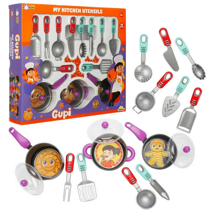 Little Chef Gupi Mutfak Gereçleri Oyun Seti 16 Parça
