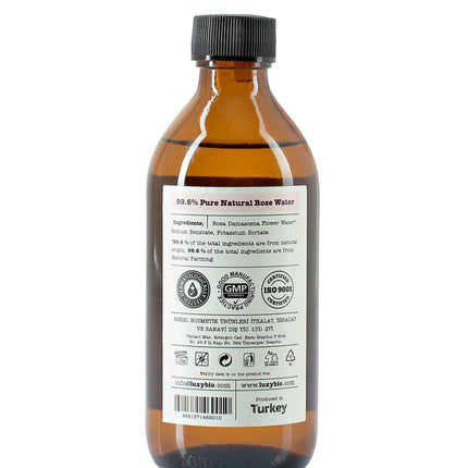 Luxy Bio Pure Rose Water Tonic Water Hydrating Revitalizing All Skin Types 6.75 fl.oz /200 ml