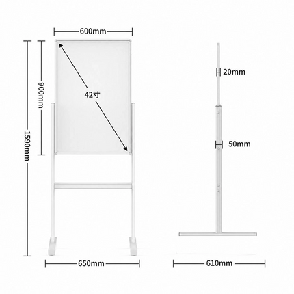 Manyetik Sihirli Yazı Tahtası 42" - 106 cm (XS-B42-Z)