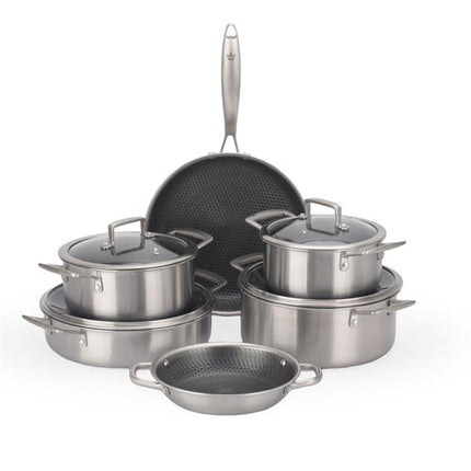 Maxx Doria Steel Fusion 10 Parça Çelik Tencere Takımı