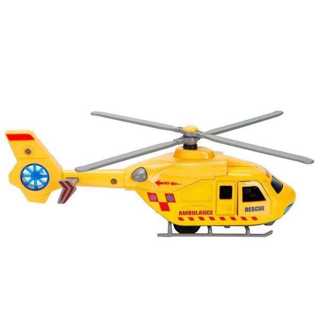 Maxx Wheels Sesli ve Işıklı Çek Bırak Die Cast Helikopter