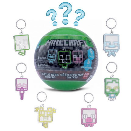 Minecraft Acryclic Neon Hangers Anahtarlık Sürpriz Paket