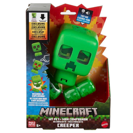 Minecraft Sesli ve Işıklı Evcil Creeper Figürü