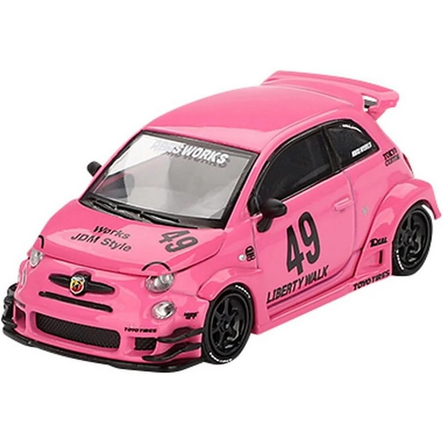 Mini GT 1/64 ABARTH 595 LB-WORKS x Abas Works Pink