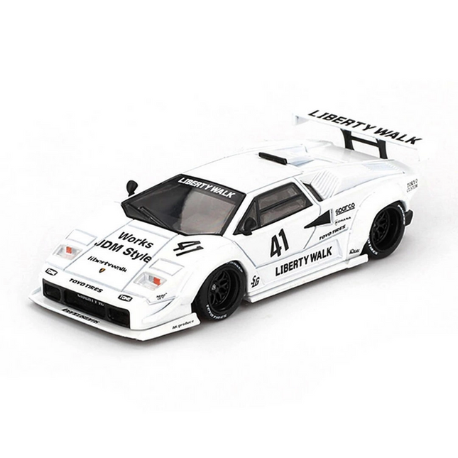 Mini GT 1/64 Lamborghini Countach LB-WORKS White 2024 Tokyo Auto Salon - Blister Paket