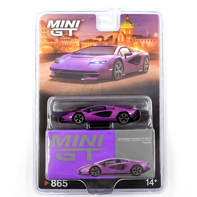 Mini GT 1/64 Lamborghini Countach LPI 800-4 Viola 30th - Blister Paket