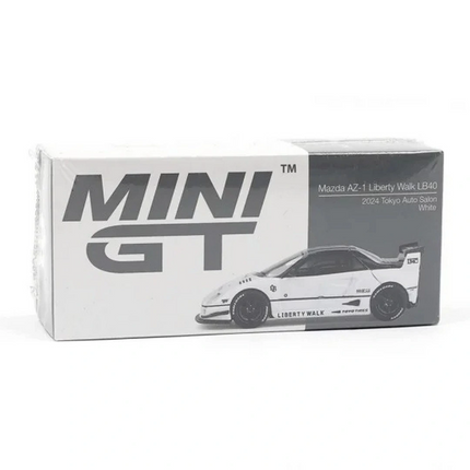 Mini GT 1/64 Mazda AZ-1 Liberty Walk LB40 White 2024 Tokyo Auto Salon