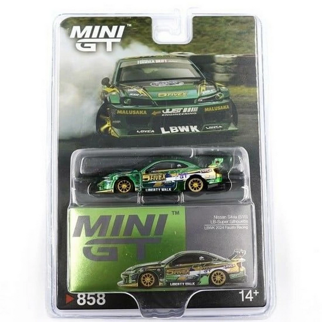 Mini GT 1/64 Nissan LB-Super Silhouette S15 SILVIA LBWK 2024 Fausto Racing - Blister Paket