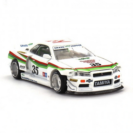 Mini GT 1/64 Nissan Skyline GT-R (R34) TAMIYA x KAIDO HOUSE "The GRASSHOPPER" V1