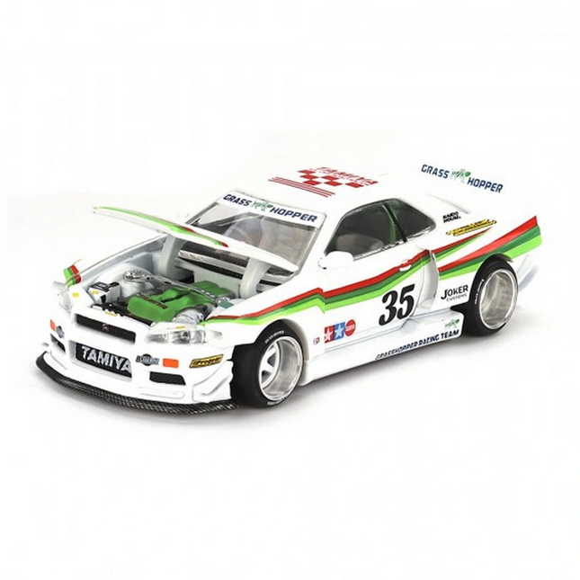 Mini GT 1/64 Nissan Skyline GT-R (R34) TAMIYA x KAIDO HOUSE "The GRASSHOPPER" V1