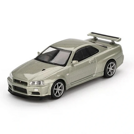 Mini GT 1/64 Nissan Skyline GT-R (R34) V-Spec II Nür Millenium Jade