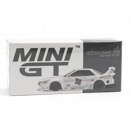 Mini GT 1/64 LBWK Nissan Skyline GT-R (R32) Kaido Works TAS 2025