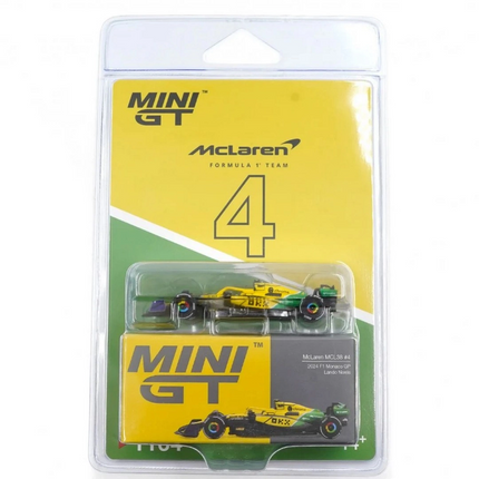 Mini GT 1/64 McLaren MCL38 #4 Lando Norris 2024 F1 Monaco GP
