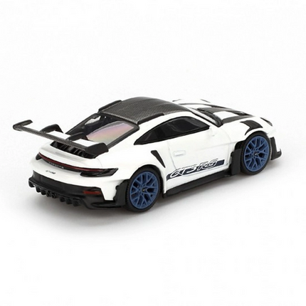 Mini GT 1/64 Porsche 911 (992) GT3 RS Weissach Package White with Indigo Blue