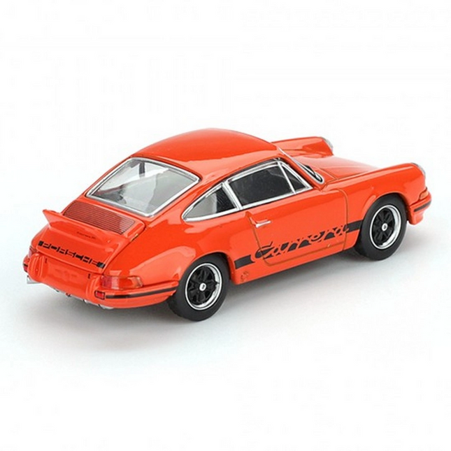 Mini GT 1/64 Porsche 911 Carrera RS 2.7 Tangerine with Black Livery