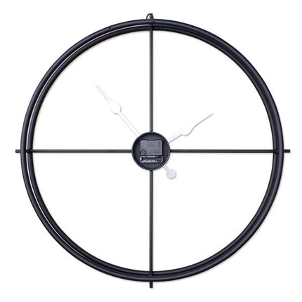 Minimal Siyah İskandinav Duvar Saati 66.5 Cm - Büyük Boy Metal Dekoratif Salon Saati