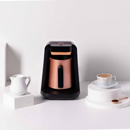 Arzum Okka Rich Automatic Turkish Coffee and Hot Beverage Maker, Velvetizer, 120V, Black/Copper
