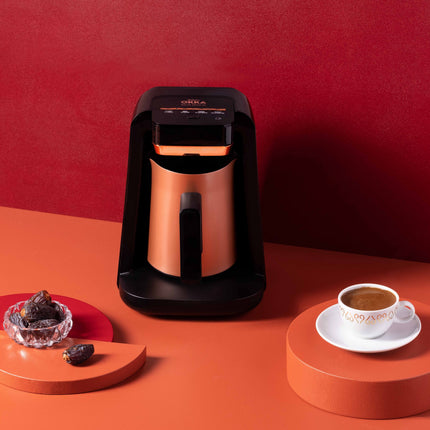 Arzum Okka Rich Automatic Turkish Coffee and Hot Beverage Maker, Velvetizer, 120V, Black/Copper