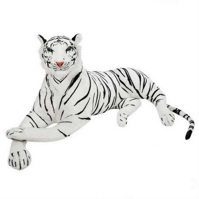 Peluş Yatan Beyaz Kaplan 130 cm