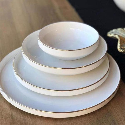 Massimo Pera Gold 24 Parça 6 Kişilik Yemek Takımı (MS-2426) | Çamlıca Home