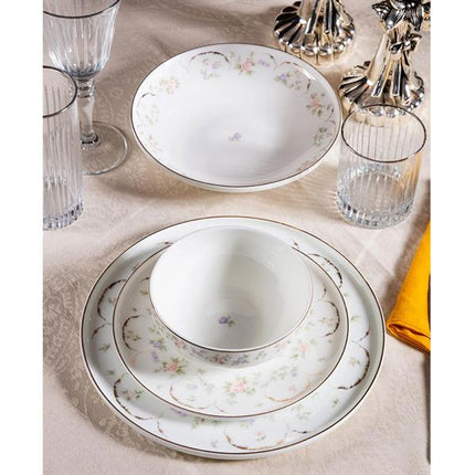 Massimo Pinkmary Gold 24 Parça 6 Kişilik Yemek Takımı (MS-2413) | Çamlıca Home