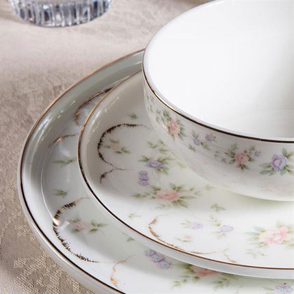 Massimo Pinkmary Gold 24 Parça 6 Kişilik Yemek Takımı (MS-2413) | Çamlıca Home