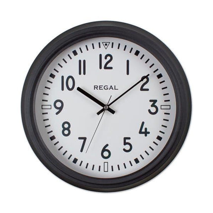 REGAL Klasik Metal Duvar Saati | 40 Cm Siyah Sessiz Mekanizma