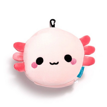 Relaxeazzz Axolotl Şeklinde Peluş Seyahat Yastığı ve Göz Maskesi