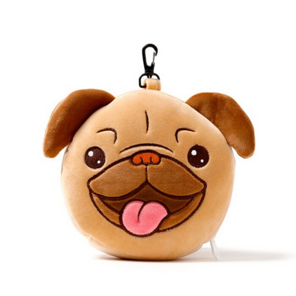 Relaxeazzz Köpek Şeklinde Peluş Seyahat Yastığı ve Göz Maskesi