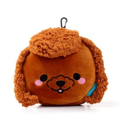 Relaxeazzz Köpek Şeklinde Peluş Seyahat Yastığı ve Göz Maskesi