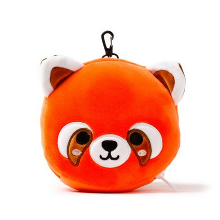 Relaxeazzz Red Panda Şeklinde Peluş Seyahat Yastığı ve Göz Maskesi