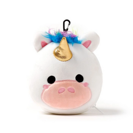 Relaxeazzz Unicorn Şeklinde Peluş Seyahat Yastığı ve Göz Maskesi