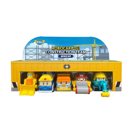 Robocar Poli Mini İnşaat Araçları 5'li Set