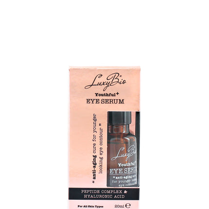Luxy Bio Rejuvenating Eye Contour Serum Youthful Anti Aging Peptide Complex Hyaluronic Acid All Skin Types 20 Ml
