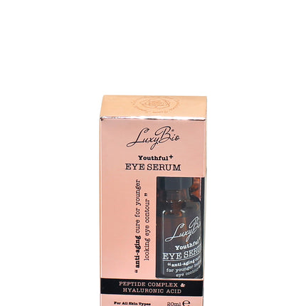 Luxy Bio Rejuvenating Eye Contour Serum Youthful Anti Aging Peptide Complex Hyaluronic Acid All Skin Types 20 Ml